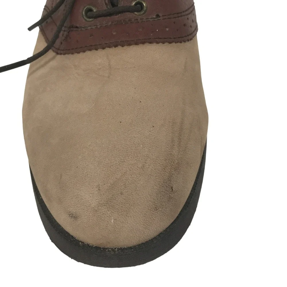 FootJoy SoftJoys Sierra Mens US 9M‎ Brown Tan Golf Shoes Plastic Spikes
